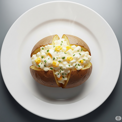 Baked Potato With Tuna Mayonnaise 